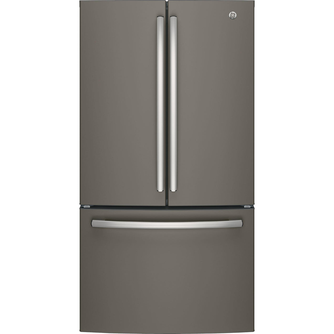  GE 36-inch, 27 cu.ft. Freestanding French 3-Door Refrigerator with Internal Water Dispenser GNE27JMMES IMAGE 1