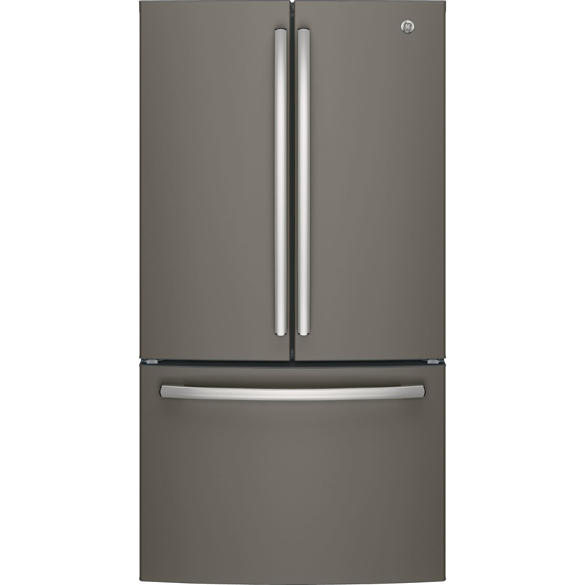 GE 36-inch, 27 cu.ft. Freestanding French 3-Door Refrigerator with Internal Water Dispenser GNE27JMMES IMAGE 1