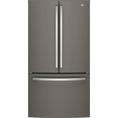 GE 36-inch, 27 cu.ft. Freestanding French 3-Door Refrigerator with Internal Water Dispenser GNE27JMMES IMAGE 1
