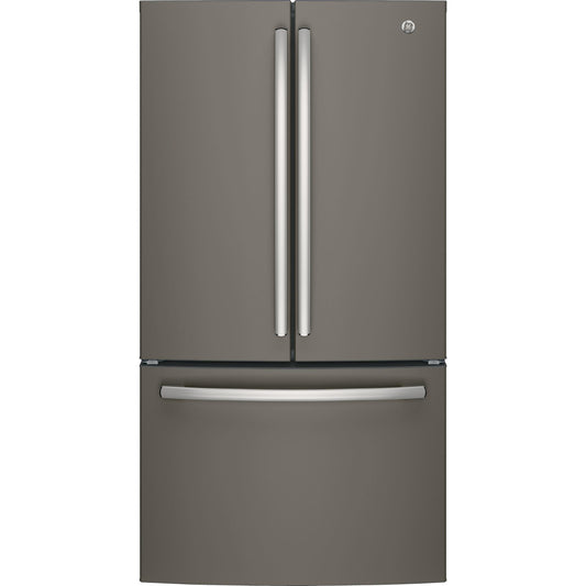 GE 36-inch, 27 cu.ft. Freestanding French 3-Door Refrigerator with Internal Water Dispenser GNE27JMMES IMAGE 1
