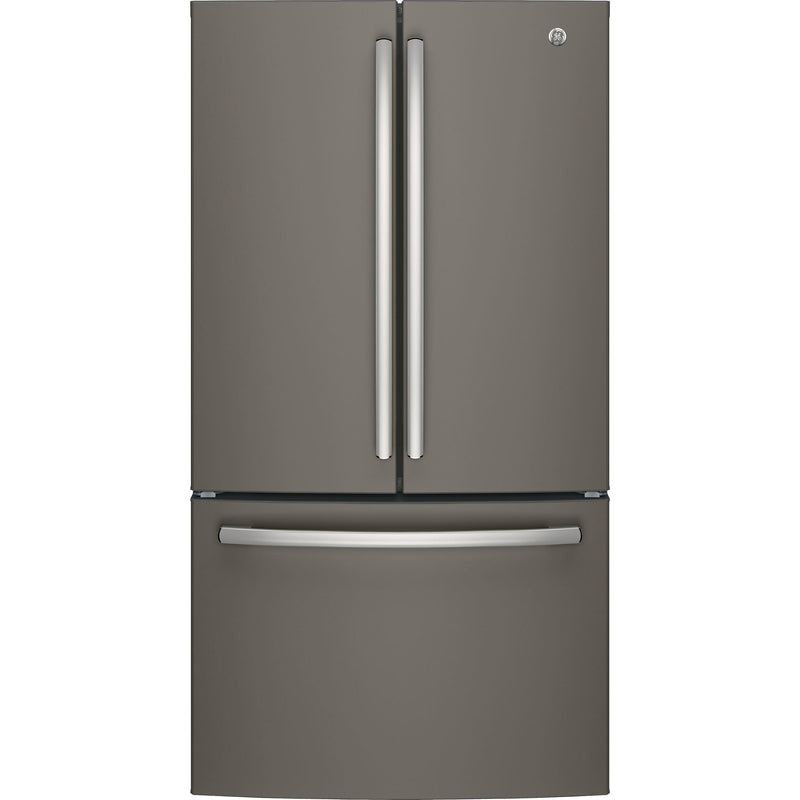 GE 36-inch, 27 cu.ft. Freestanding French 3-Door Refrigerator with Internal Water Dispenser GNE27JMMES