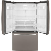  GE 36-inch, 27 cu.ft. Freestanding French 3-Door Refrigerator with Internal Water Dispenser GNE27JMMES IMAGE 4