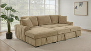 Pastrana Upholstered Sleeper Sectional Sofa LAF Chaise Camel