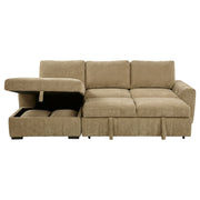 Pastrana Upholstered Sleeper Sectional Sofa LAF Chaise Camel