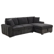 Pastrana Upholstered Sleeper Sectional Sofa RAF Chaise Grey