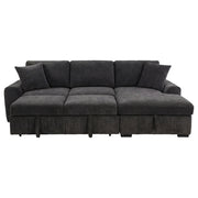 Pastrana Upholstered Sleeper Sectional Sofa RAF Chaise Grey