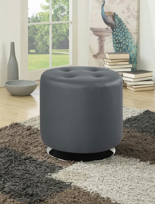 Bowman Gray Swivel Ottoman