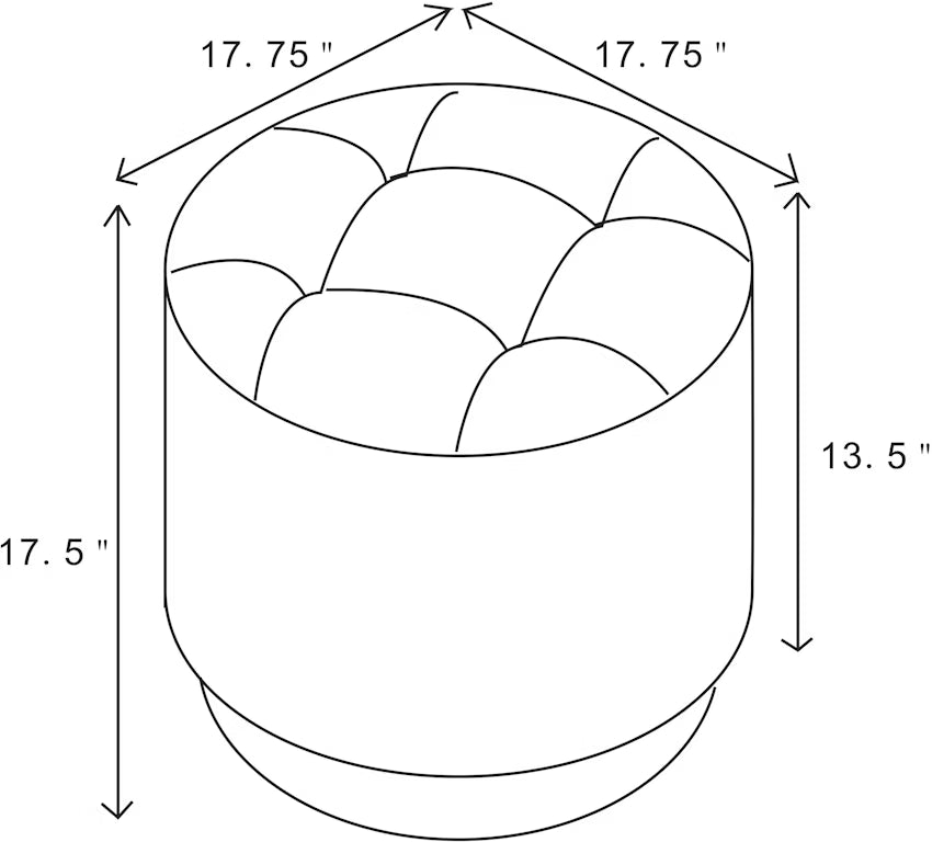 Bowman Gray Swivel Ottoman