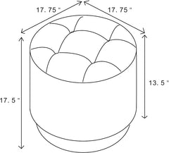 Bowman Gray Swivel Ottoman