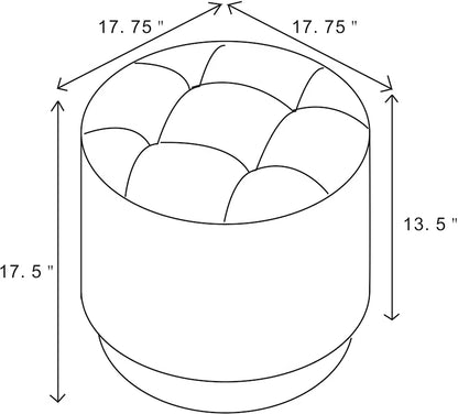 Bowman Gray Swivel Ottoman