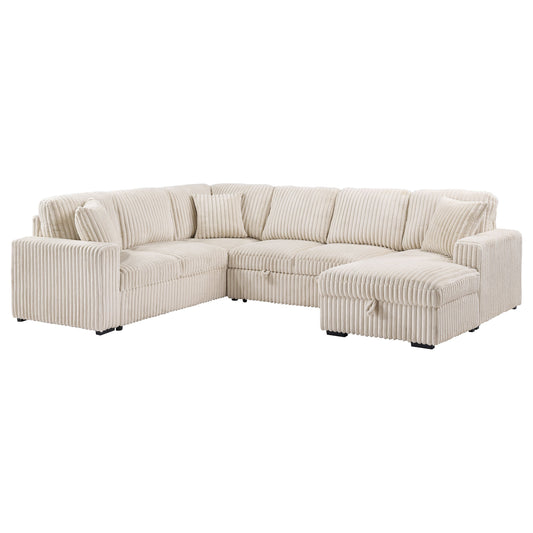 Devonshire Sleeper Sectional Sofa Storage Chaise