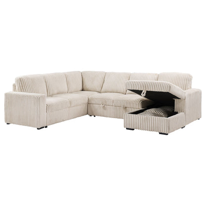 Devonshire Sleeper Sectional Sofa Storage Chaise
