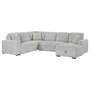 Sofá seccional reclinable tapizado David color humo