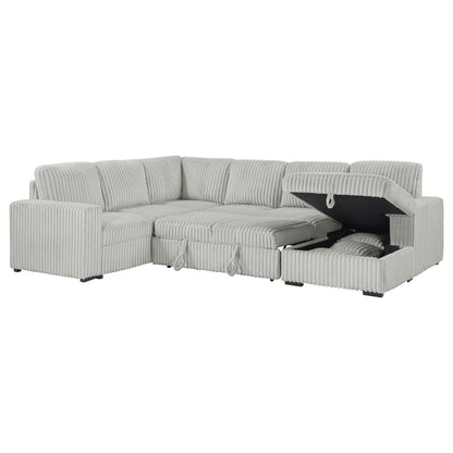 Devonshire Sleeper Sectional Sofa Storage Chaise