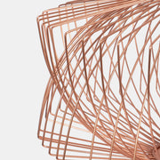 Metal 28" Table Lamp W/cage Shade, Rose Gold
