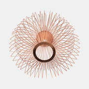 Metal 28" Table Lamp W/cage Shade, Rose Gold