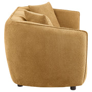 Aleisha Fabric Upholstered Loveseat Mustard Yellow