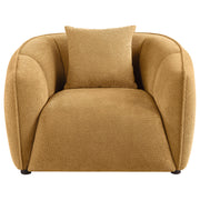 Aleisha Fabric Upholstered Accent Chair Mustard Yellow