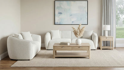 Aleisha 2-piece Fabric Upholstered Sofa Set Sand