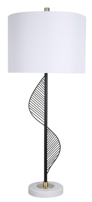 Spiral Radiance II Metal & Marble Table Lamp (Case Pack 2)