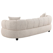 Whitney 2-Piece Contemporary Channel Tufted Woven Fabric Sofa Set Pebble