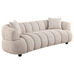 Whitney Contemporary Channel Tufted Woven Fabric Upholstered Sofa