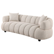 Whitney Contemporary Channel Tufted Woven Fabric Upholstered Sofa