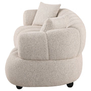 Whitney Contemporary Channel Tufted Woven Fabric Upholstered Sofa