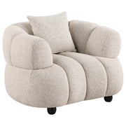 Whitney Contemporary Channel Tufted Woven Fabric Upholstered Accent Chair