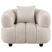 Whitney Contemporary Channel Tufted Woven Fabric Upholstered Accent Chair