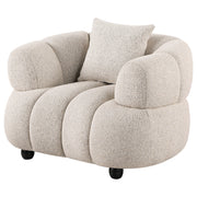 Whitney Contemporary Channel Tufted Woven Fabric Upholstered Accent Chair