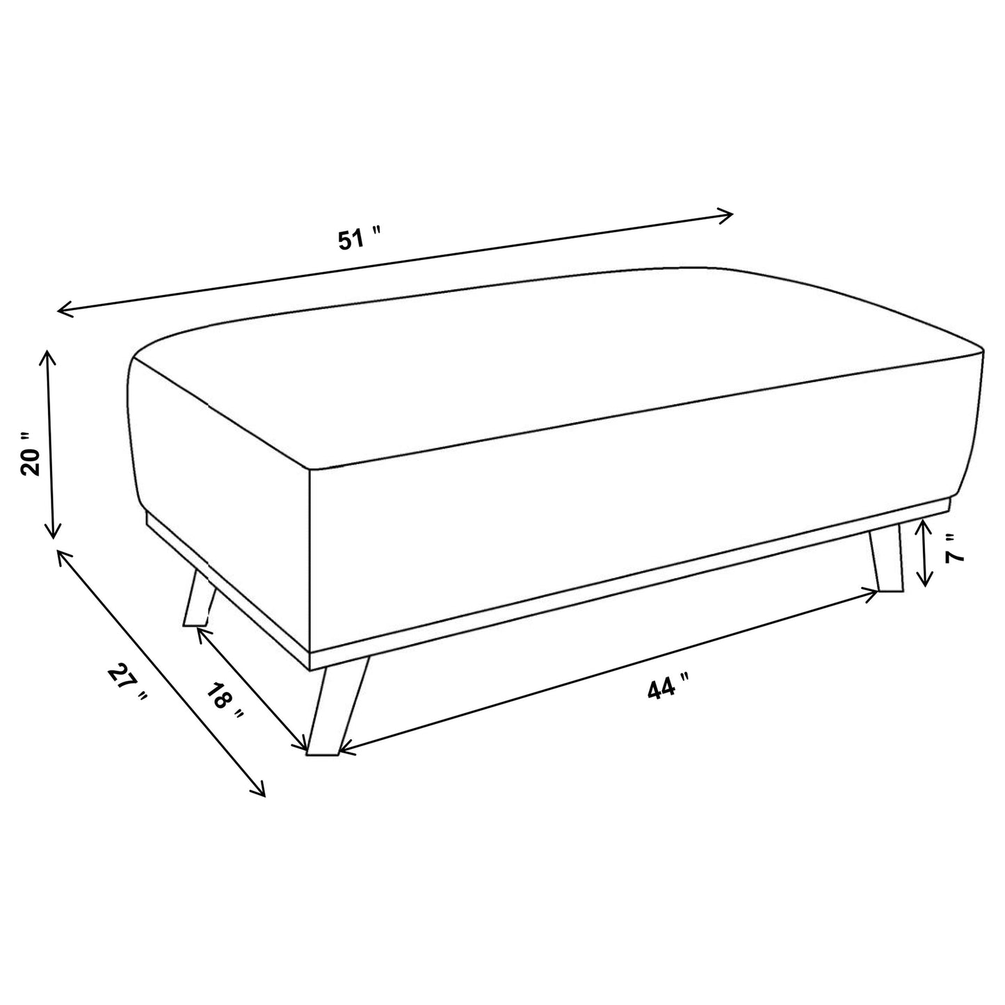 Otomana tapizada de pana Elizabeth color rojo vino