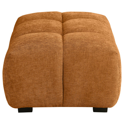 Camacho Rectangular Upholstered Tufted Ottoman Amber