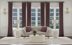 Loveseat curvo con respaldo acanalado tapizado Ellorie en beige