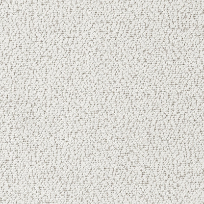 Otomana rectangular tapizada Everly Boucle en color blanco roto