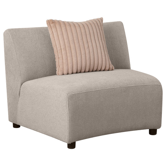 Fayette Upholstered Armless Chair Greige
