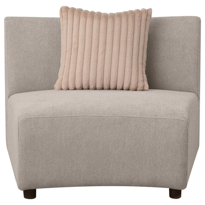 Fayette Upholstered Armless Chair Greige