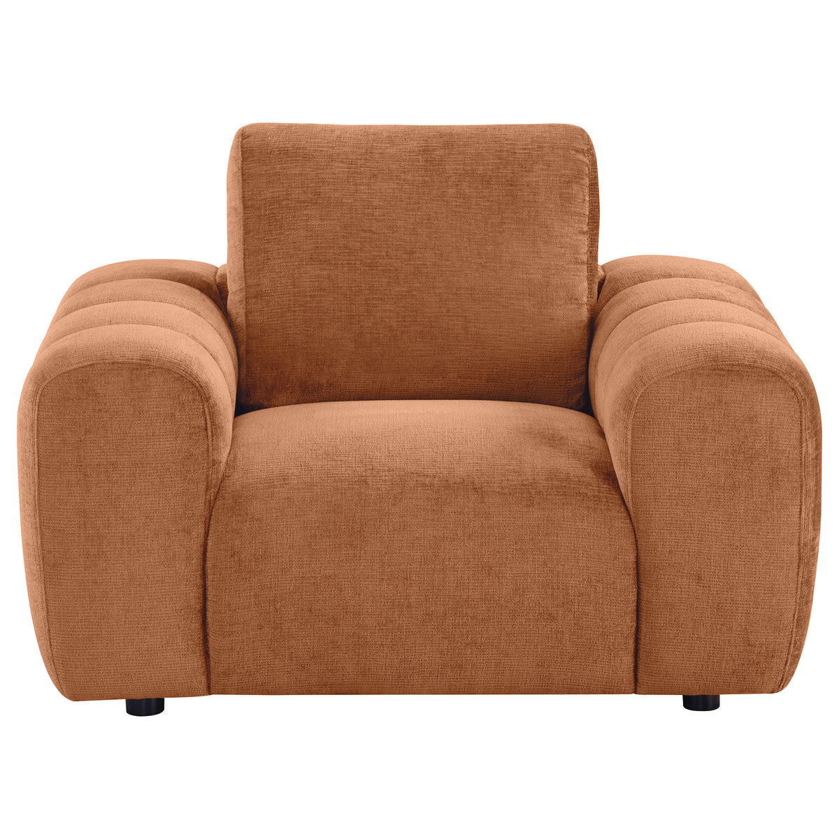 Burnett Chenille Upholstered Accent Chair Burnt Orange