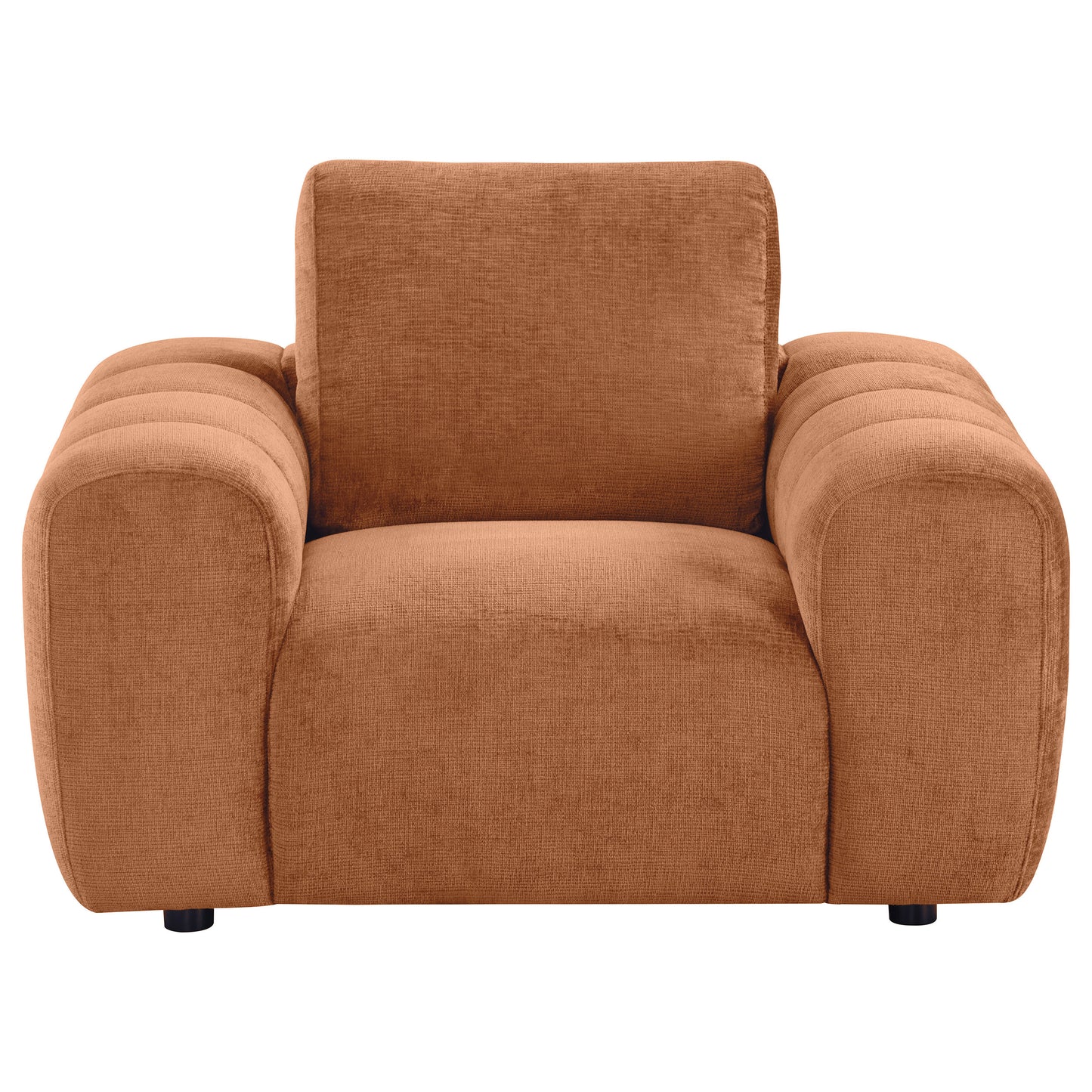 Burnett Chenille Upholstered Accent Chair Burnt Orange