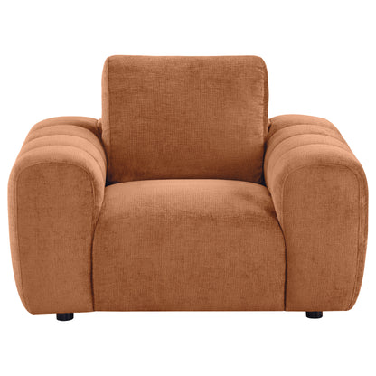Burnett Chenille Upholstered Accent Chair Burnt Orange