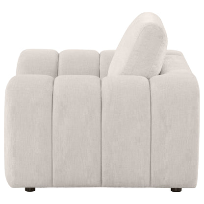 Burnett Chenille Upholstered Accent Chair Ivory