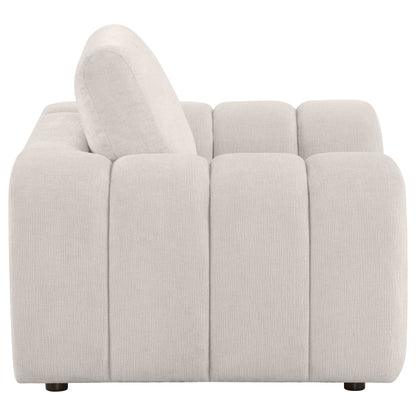 Burnett Chenille Upholstered Accent Chair Ivory