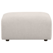 Burnett Chenille Upholstered Ottoman Ivory