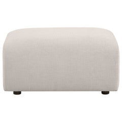 Burnett Chenille Upholstered Ottoman Ivory
