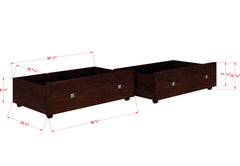 Dual Cappuccino Underbed Drawers