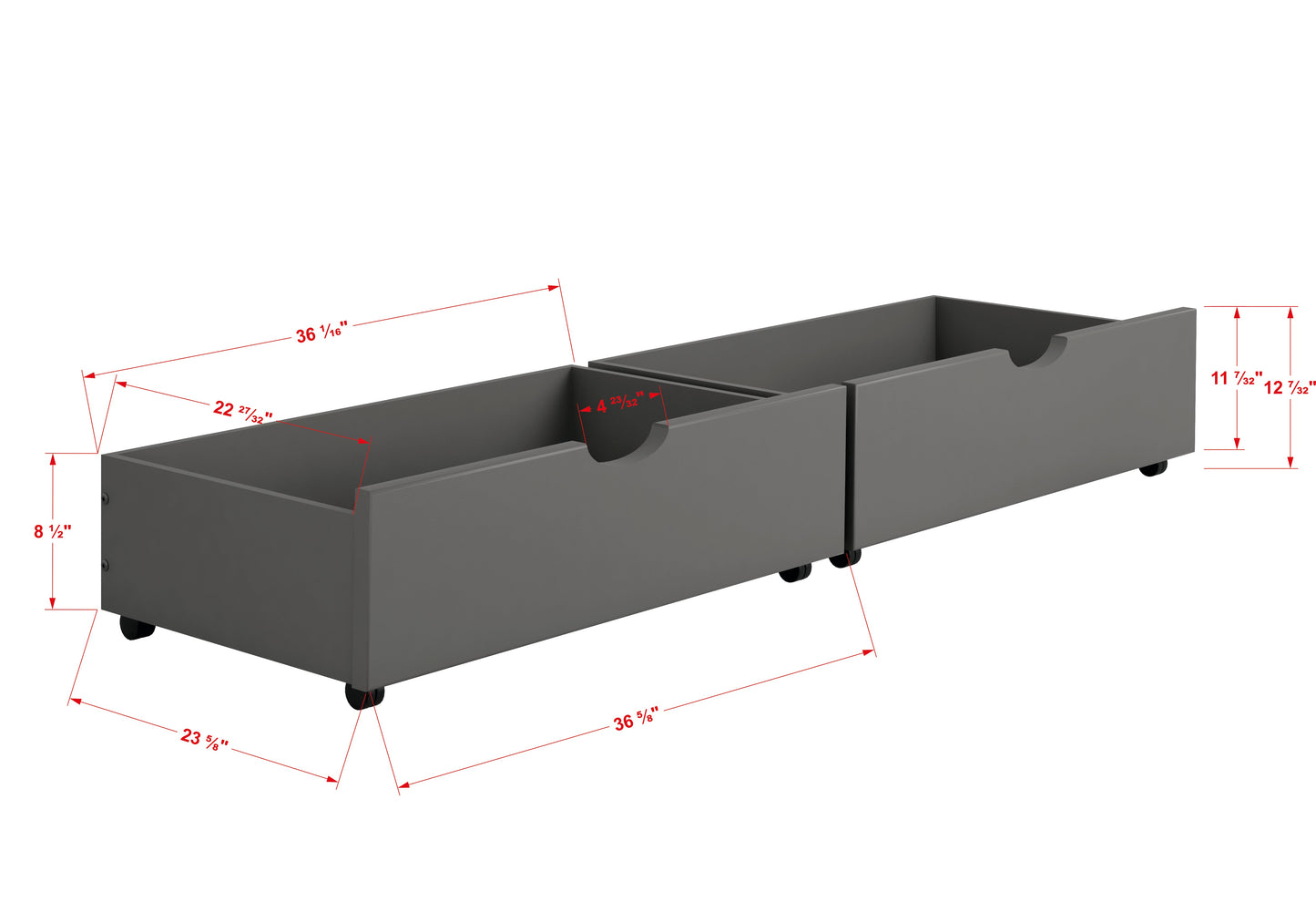 Dual Underbed Drawers