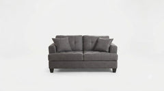 Samuel Contemporary Gray Fabric Loveseat