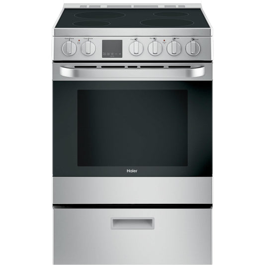  Haier 24-inch Freestanding Electric Range with Convection Technology QAS740RMSS IMAGE 2