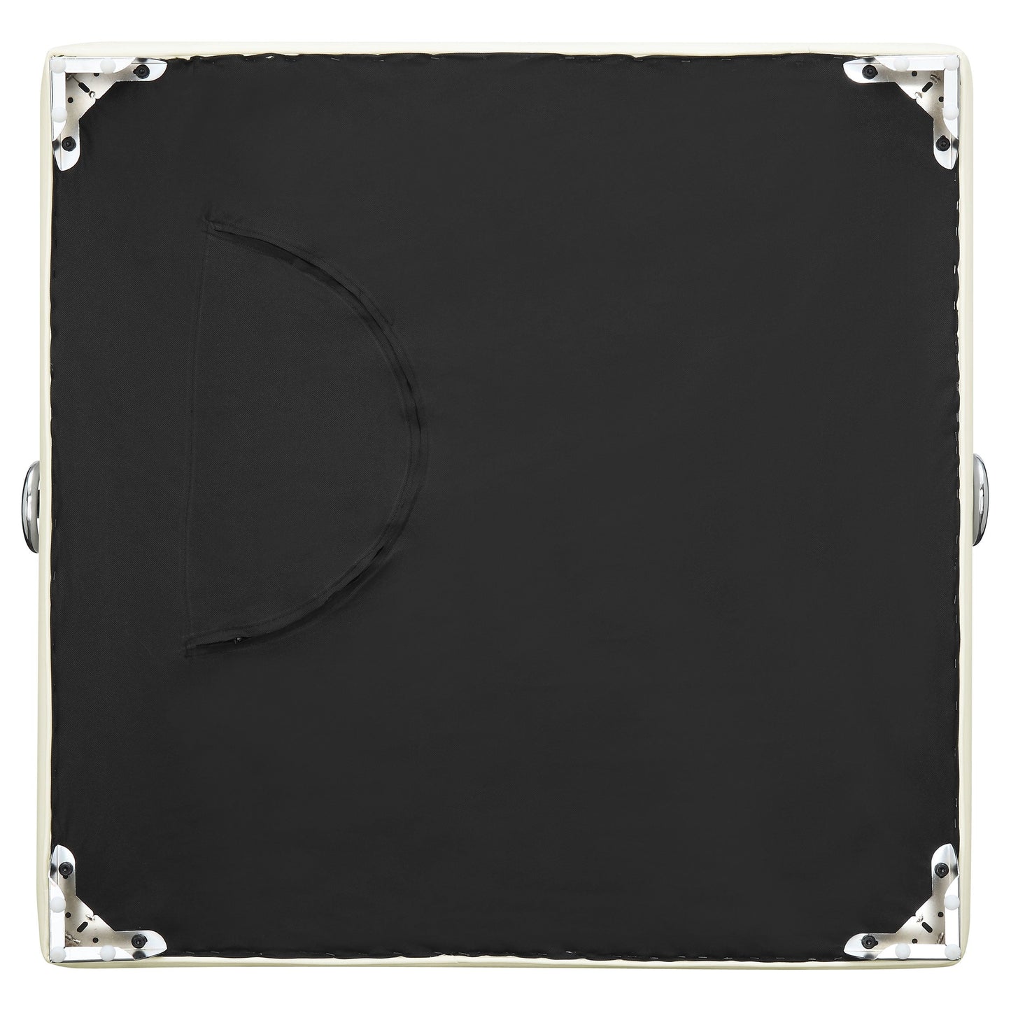 Sillón Chaviano tapizado con brazos articulados, color blanco perla