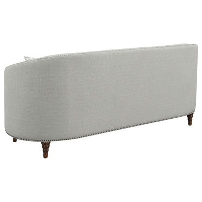 Avonlea Upholstered Sloped Arm Sofa Set Grey Fabric